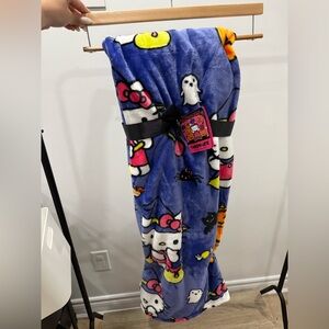 Hello Kitty Halloween Blanket with Blue and Pink